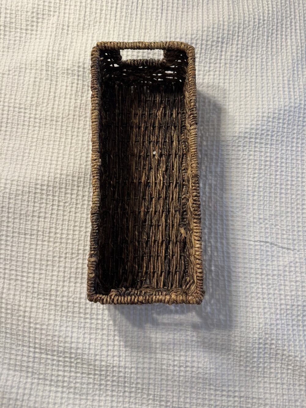 Whicker Straw Basket Brown Home Decor Boho Bohemian Cottagecore